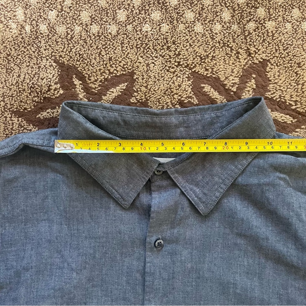 𝅺True Nation Button Down Dress Shirt Gray Size 4XL - Picture 7 of 8